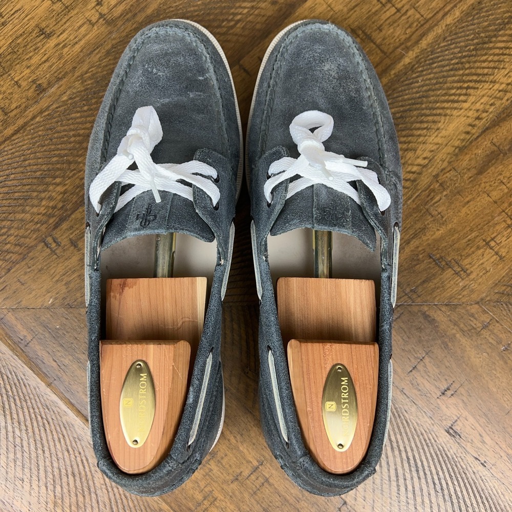 Cole Haan Boat Shoes Mens 10.5 Blue Leather White Yacht Club Collection Preppy - Picture 5 of 12